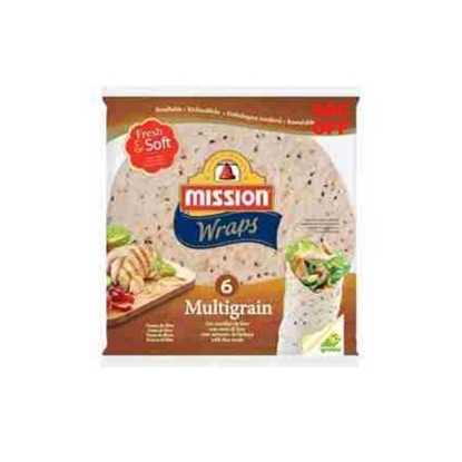 Picture of MISSION F&S WRAPS MULTIGRAIN 370GR 50C OFF